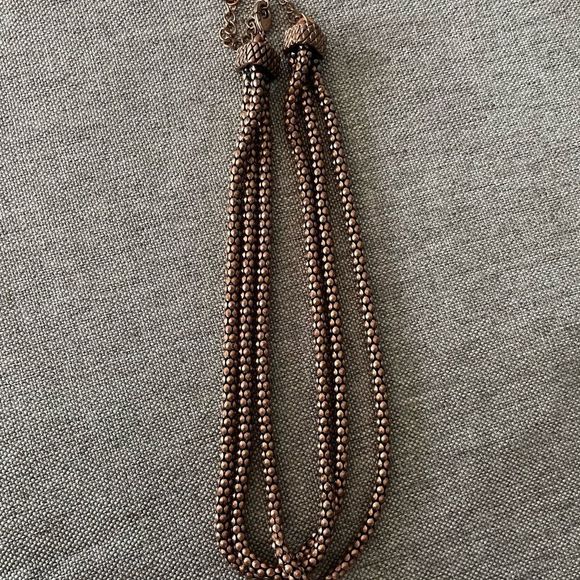 Coppertone Three Strand Necklace - Picture 4 of 7